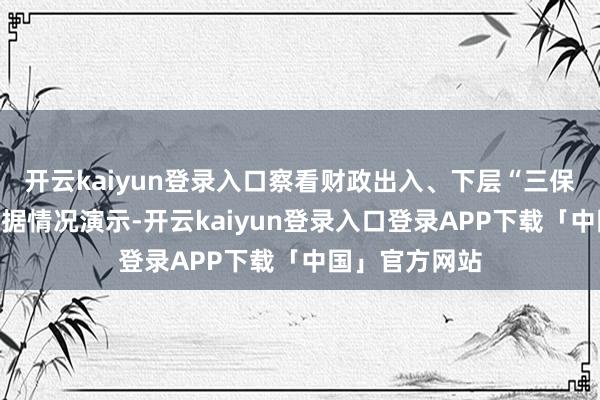 开云kaiyun登录入口察看财政出入、下层“三保”等财政大数据情况演示-开云kaiyun登录入口登录APP下载「中国」官方网站